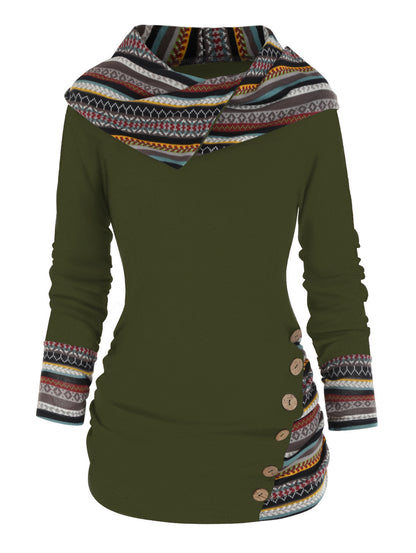 Boho-Patchwork-Hoodie für Damen