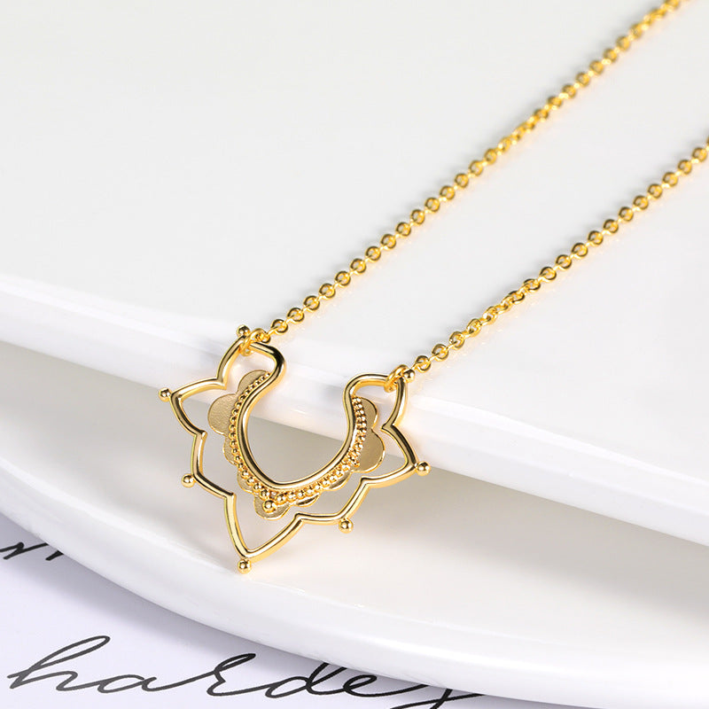 Schlichte Blumenhalskette