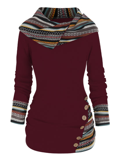 Boho-Patchwork-Hoodie für Damen